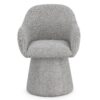 0734544 Sillón giratorio de diseño moderno ANTARA tapizado total gris