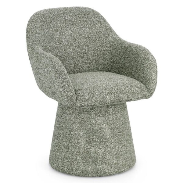 0734545 Sillón giratorio de diseño moderno ANTARA tapizado total verde
