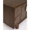 0747471 Mueble de televisión diseño moderno HEMMING 170 madera de acacia y tiradores de mármol