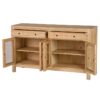 334018 Aparador d diseño rústico oriental 140 madera mindi y puertas acristaladas