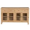 334018 Aparador d diseño rústico oriental 140 madera mindi y puertas acristaladas