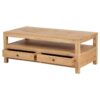 334021 Mesa de centro diseño rústico nórdico 120 madera mindi natural