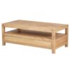 334021 Mesa de centro diseño rústico nórdico 120 madera mindi natural