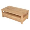 334021 Mesa de centro diseño rústico nórdico 120 madera mindi natural