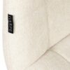 498001 Silla de diseño moderno tapizado beige costuras cuadrícula y patas metal negro