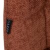 498003 Silla de diseño moderno tapizado terracota costuras cuadrícula y patas metal negro