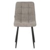 498005 Silla de diseño moderno tapizado gris costuras cuadrícula y patas metal negro
