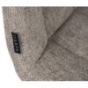 498005 Silla de diseño moderno tapizado gris costuras cuadrícula y patas metal negro