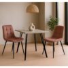 498007 Silla de diseño moderno terciopelo rosa costuras cuadrícula y patas metal negro