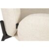 498009 Silla con reposabrazos de diseño moderno tapizado beige y patas metal negro