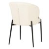 498014 Silla de diseño moderno tapizado beige y patas metal negro