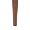 498015 Silla con reposabrazos de diseño moderno tapizado marrón y patas metal acabado madera