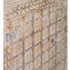 6050201 Baúl de diseño étnico 140 madera de acacia con tallas y hierro