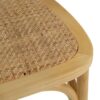 614567 Silla de diseño vintage madera y ratán acabado natural