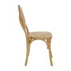 614568 Silla de diseño vintage madera y ratán acabado natural