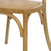 614568 Silla de diseño vintage madera y ratán acabado natural