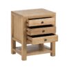 614619 Mesita de noche diseño rústico oriental 45 madera mindi natural