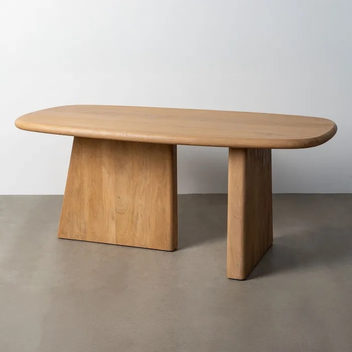 615336 Mesa de comedor de diseño rústico moderno 180 madera de mango natural