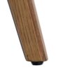 615340 Silla con reposabrazos diseño nórdico vintage madera de haya y tapizado símil piel marrón