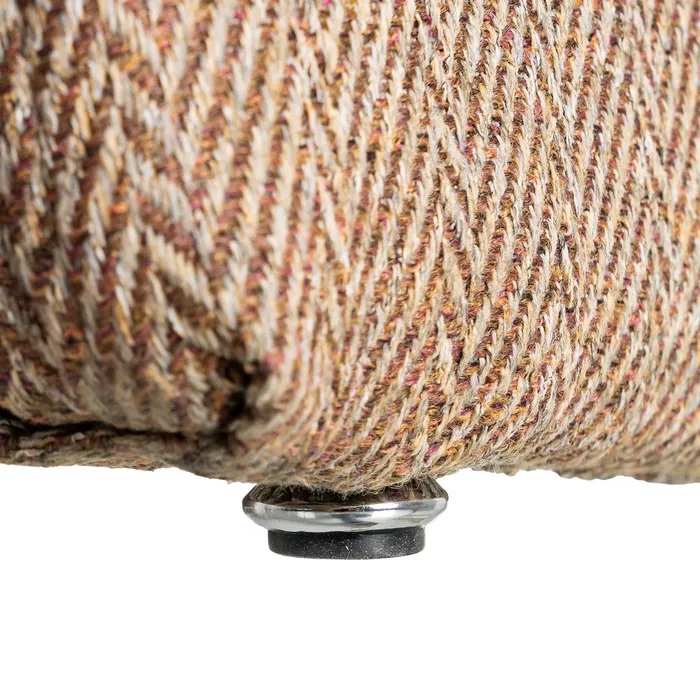 615375 Silla con reposabrazos diseño moderno tapizado total marrón con patrón de espiga