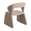 615377 Silla de diseño moderno tapizado total tela tonos beige tipo bouclé