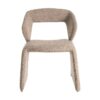 615377 Silla de diseño moderno tapizado total tela tonos beige tipo bouclé