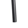 615379 Silla con reposabrazos diseño moderno tapizado crema y patas metal negro