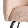 615381 Silla con reposabrazos diseño moderno tapizado rosa y patas metal negro