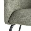 615382 Silla con reposabrazos diseño moderno tapizado verde y patas metal negro