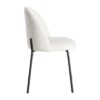 615392 Silla de diseño moderno tapizado crema y patas de metal negro