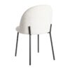 615392 Silla de diseño moderno tapizado crema y patas de metal negro