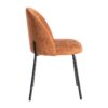 615393 Silla de diseño moderno tapizado calabaza y patas de metal negro
