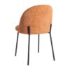 615393 Silla de diseño moderno tapizado calabaza y patas de metal negro