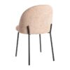 615394 Silla de diseño moderno tapizado rosa y patas de metal negro