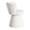 615401 Silla de diseño moderno tapizado total color crema con gran pata central