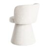 615401 Silla de diseño moderno tapizado total color crema con gran pata central