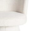 615401 Silla de diseño moderno tapizado total color crema con gran pata central