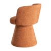 615402 Silla de diseño moderno tapizado total color calabaza con gran pata central