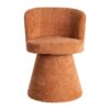 615402 Silla de diseño moderno tapizado total color calabaza con gran pata central