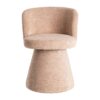 615403 Silla de diseño moderno tapizado total color rosa con gran pata central