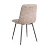 615404 Silla de diseño moderno metal negro y tapizado jaspeado taupe