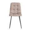615404 Silla de diseño moderno metal negro y tapizado jaspeado taupe