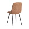 615405 Silla de diseño moderno metal negro y tapizado jaspeado ocre