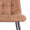 615405 Silla de diseño moderno metal negro y tapizado jaspeado ocre