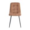 615405 Silla de diseño moderno metal negro y tapizado jaspeado ocre