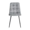 615406 Silla de diseño moderno metal negro y tapizado jaspeado verde