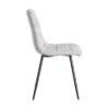 615407 Silla de diseño moderno metal negro y tapizado jaspeado gris