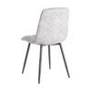 615407 Silla de diseño moderno metal negro y tapizado jaspeado gris