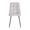 615407 Silla de diseño moderno metal negro y tapizado jaspeado gris