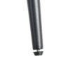 615408 Silla de diseño moderno metal negro y tapizado jaspeado taupe